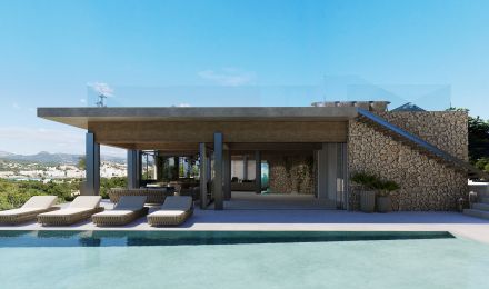 Spectacular villa of modern design with sea views, Palma de Mallorca, Balearic Islands, Spain