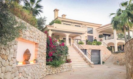 Villa with breathtaking views over the Santa Ponsa bay, Palma de Mallorca, Balearic Islands, Spain